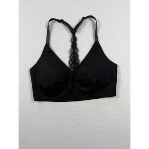 True & Co True Body Lift Racerback Bralette Black Size M NWOT